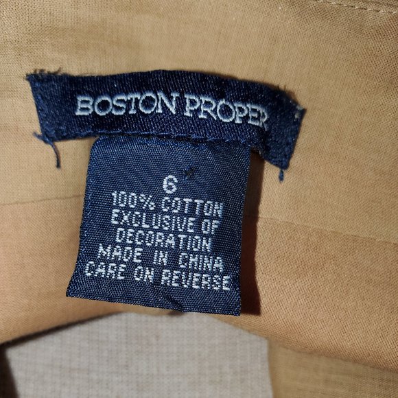 Boston Proper Brown Colorblock Midi Dress Size 6 - Picture 7 of 9